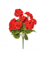 47cm Artificial Red Geranium Bush