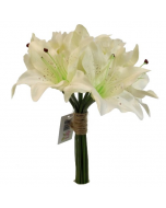 Artificial 26cm Ivory Lily Bunch