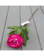 Artificial 59cm Single Two-Tone Pink Peony