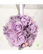 Artificial Lilac Rose and Hydrangea Pomander