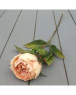 Artificial 59cm Single Peach Peony