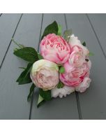 Artificial 31cm Vintage Pink Peony Bunch