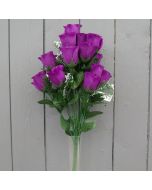 Artificial purple rose bush