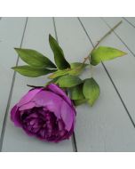 Artificial 59cm Single Purple Peony
