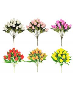 40cm Artificial Tulip Bushes - Many Colours