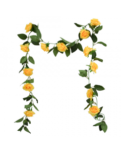 6ft Artificial Rose Garlands-Yellow