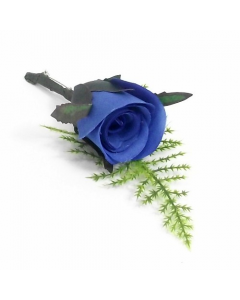 Artificial Blue Rose Buttonhole