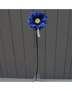 Artificial 55cm Single Blue Gerbera