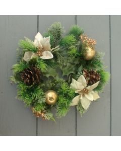 Gold christmas wreath