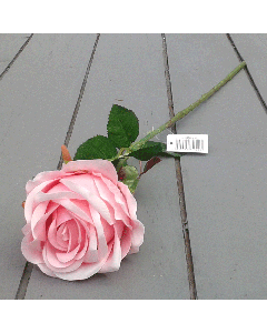 Artificial 58cm Single Light Pink Globe Rose Flower