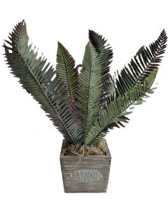 Artificial Regal Red Fern Palm in Pot