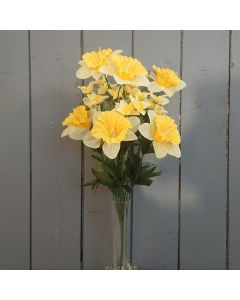 Artificial 44cm Yellow Daffodil Bush