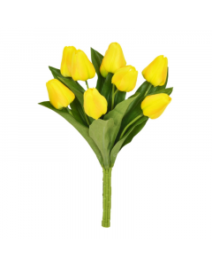 31cm Artificial Yellow Tulip Bush